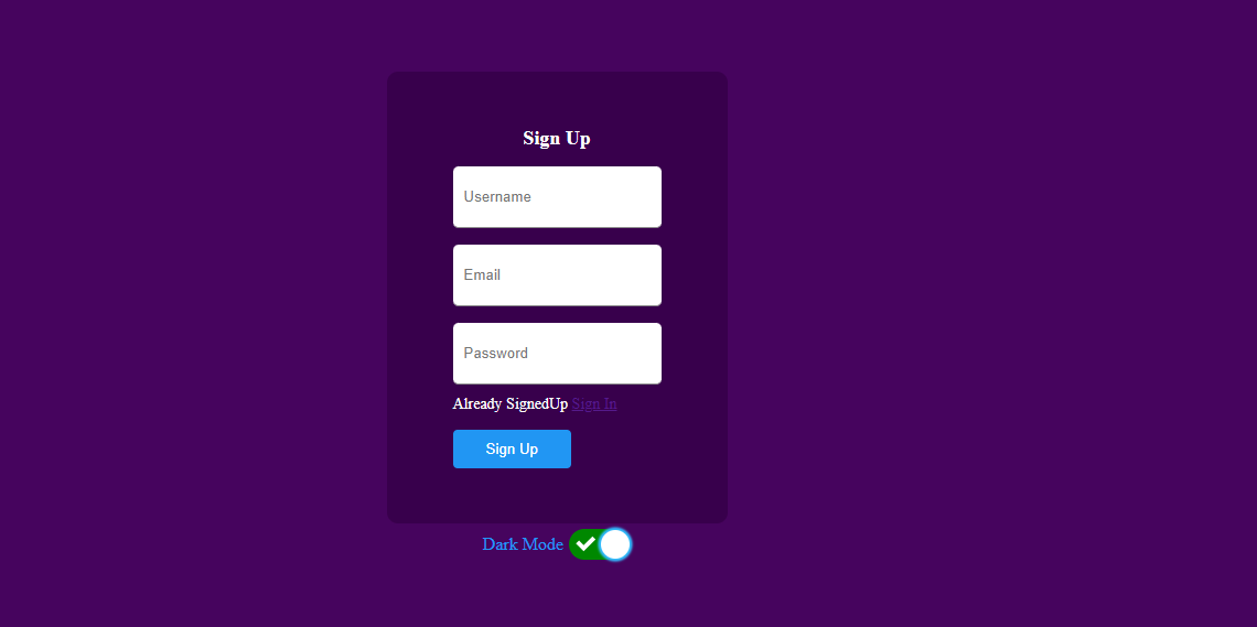Login-SignUp Page Using Firebase